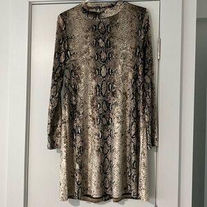 Velvet snakeskin dress
